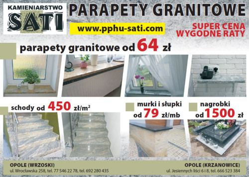 Kamieniarstwo SATI parapety granitowe