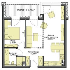 Gosławice – nowy apartament 2 pokoje